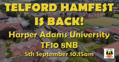 Telford Hamfest is back for 2021 September 5 at Harper Adams University TF108nb