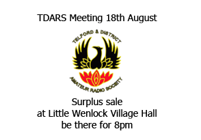 Surplus Sale at Little Wenlock Voillage hall 8pm 18th August 2021