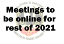 The rest of 2021 Meetings will be via Webex